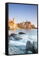 Vernazza, Cinque Terre, Liguria, Italy-Jordan Banks-Framed Stretched Canvas
