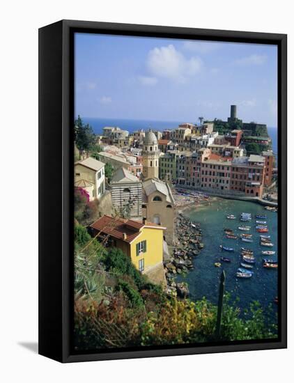 Vernazza, Cinque Terre, Unesco World Heritage Site, Italian Riviera, Liguria, Italy, Europe-Sheila Terry-Framed Stretched Canvas