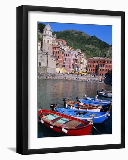 Vernazza, Cinque Terre, Unesco World Heritage Site, Italian Riviera, Liguria, Italy-Bruno Morandi-Framed Photographic Print