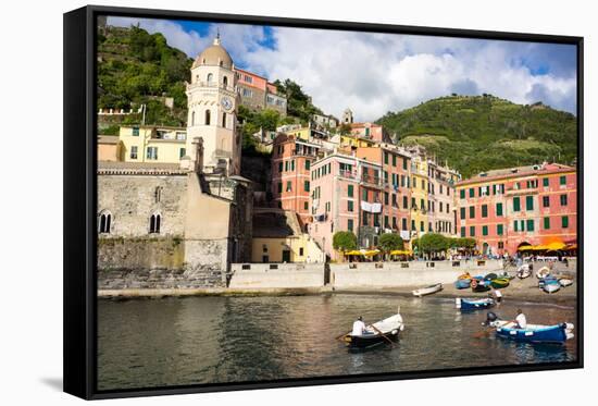 Vernazza, Cinque Terre, UNESCO World Heritage Site, Liguria, Italy, Europe-Peter Groenendijk-Framed Stretched Canvas