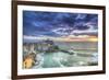 Vernazza Fishing Village Sunset-null-Framed Art Print