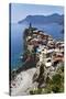 Vernazza from the Cinque Terre Coastal Path-Mark Sunderland-Stretched Canvas