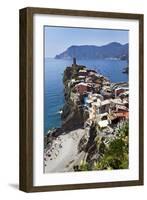 Vernazza from the Cinque Terre Coastal Path-Mark Sunderland-Framed Photographic Print