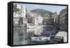 Vernazza Harbor, Cinqueterra, Italy-Steven Boone-Framed Stretched Canvas