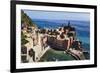 Vernazza Harbor from Above, Cinque Terre, Italy-George Oze-Framed Photographic Print