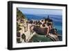 Vernazza Harbor from Above, Cinque Terre, Italy-George Oze-Framed Photographic Print