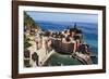 Vernazza Harbor from Above, Cinque Terre, Italy-George Oze-Framed Photographic Print