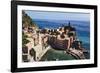 Vernazza Harbor from Above, Cinque Terre, Italy-George Oze-Framed Photographic Print