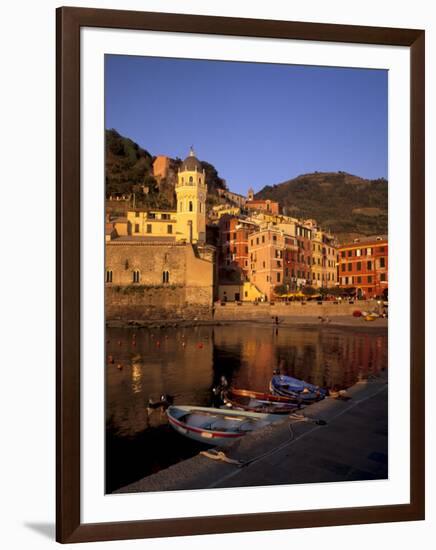 Vernazza Harbour, Vernazza, Cinque Terre, UNESCO World Heritage Site, Liguria, Italy, Europe-Patrick Dieudonne-Framed Photographic Print