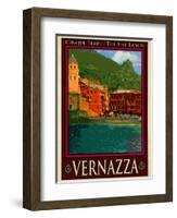 Vernazza Italian Riviera 1-Anna Siena-Framed Giclee Print