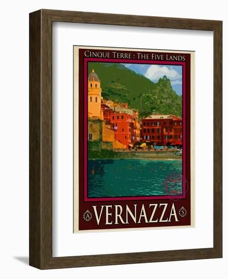 Vernazza Italian Riviera 1-Anna Siena-Framed Giclee Print