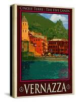 Vernazza Italian Riviera 1-Anna Siena-Stretched Canvas