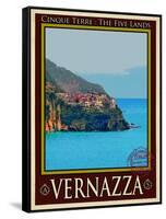 Vernazza Italian Riviera 2-Anna Siena-Framed Stretched Canvas