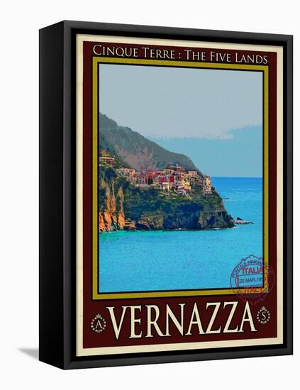 Vernazza Italian Riviera 2-Anna Siena-Framed Stretched Canvas