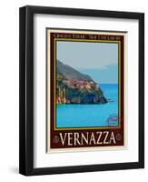 Vernazza Italian Riviera 2-Anna Siena-Framed Giclee Print