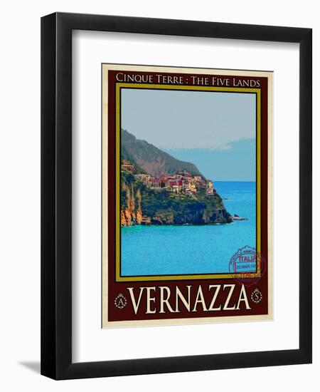 Vernazza Italian Riviera 2-Anna Siena-Framed Giclee Print