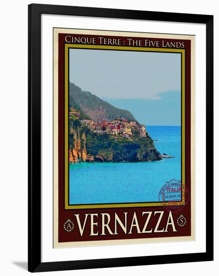 Vernazza Italian Riviera 2-Anna Siena-Framed Giclee Print
