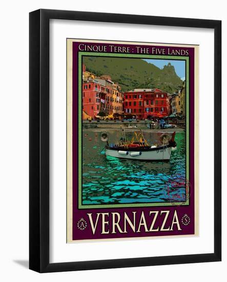 Vernazza Italian Riviera 4-Anna Siena-Framed Giclee Print