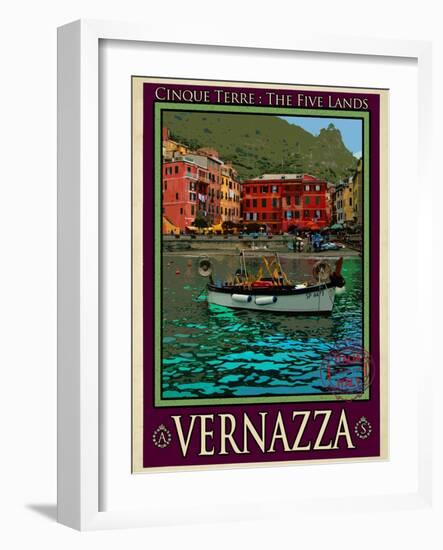 Vernazza Italian Riviera 4-Anna Siena-Framed Giclee Print