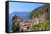 Vernazza, Italian Riviera, Cinque Terre, UNESCO World Heritage Site, Liguria, Italy, Europe-Hans-Peter Merten-Framed Stretched Canvas