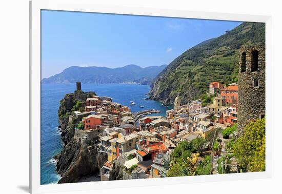 Vernazza, Italian Riviera, Cinque Terre, UNESCO World Heritage Site, Liguria, Italy, Europe-Hans-Peter Merten-Framed Photographic Print