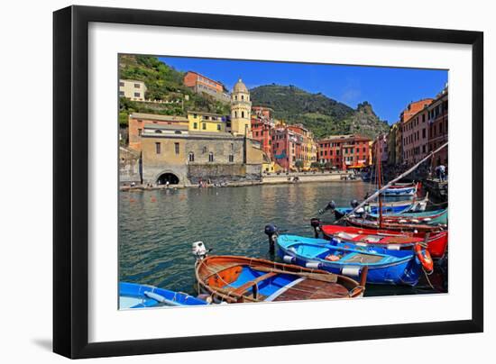 Vernazza, Italian Riviera, Cinque Terre, UNESCO World Heritage Site, Liguria, Italy, Europe-Hans-Peter Merten-Framed Photographic Print