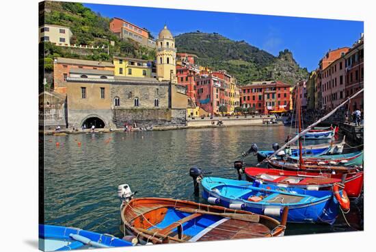 Vernazza, Italian Riviera, Cinque Terre, UNESCO World Heritage Site, Liguria, Italy, Europe-Hans-Peter Merten-Stretched Canvas