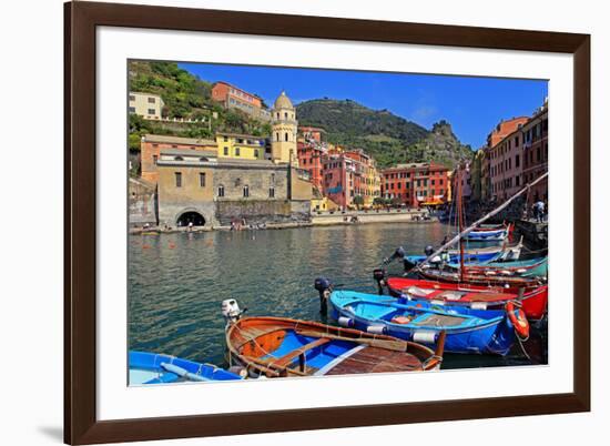 Vernazza, Italian Riviera, Cinque Terre, UNESCO World Heritage Site, Liguria, Italy, Europe-Hans-Peter Merten-Framed Photographic Print