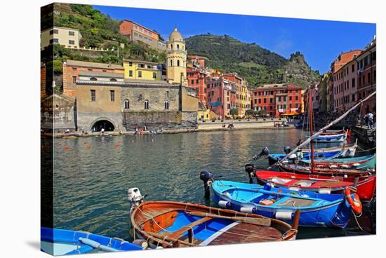 Vernazza, Italian Riviera, Cinque Terre, UNESCO World Heritage Site, Liguria, Italy, Europe-Hans-Peter Merten-Stretched Canvas