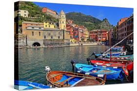 Vernazza, Italian Riviera, Cinque Terre, UNESCO World Heritage Site, Liguria, Italy, Europe-Hans-Peter Merten-Stretched Canvas