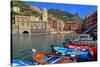 Vernazza, Italian Riviera, Cinque Terre, UNESCO World Heritage Site, Liguria, Italy, Europe-Hans-Peter Merten-Stretched Canvas