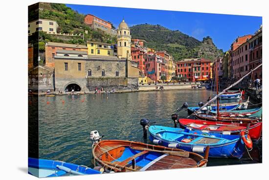 Vernazza, Italian Riviera, Cinque Terre, UNESCO World Heritage Site, Liguria, Italy, Europe-Hans-Peter Merten-Stretched Canvas