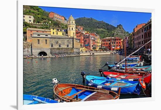 Vernazza, Italian Riviera, Cinque Terre, UNESCO World Heritage Site, Liguria, Italy, Europe-Hans-Peter Merten-Framed Photographic Print