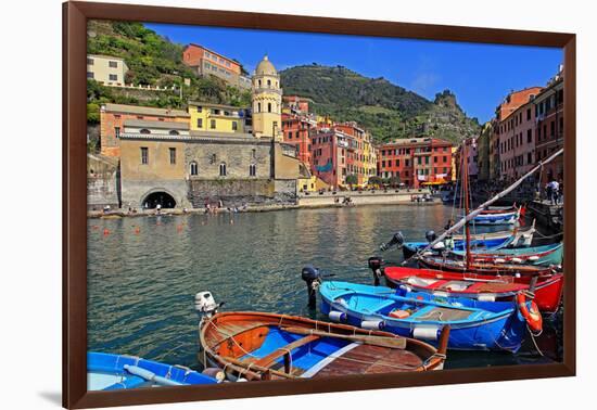 Vernazza, Italian Riviera, Cinque Terre, UNESCO World Heritage Site, Liguria, Italy, Europe-Hans-Peter Merten-Framed Photographic Print