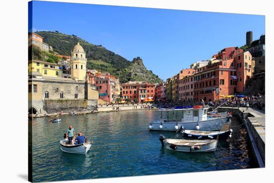 Vernazza, Italian Riviera, Cinque Terre, UNESCO World Heritage Site, Liguria, Italy, Europe-Hans-Peter Merten-Stretched Canvas