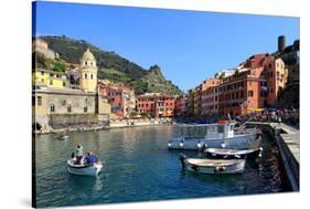 Vernazza, Italian Riviera, Cinque Terre, UNESCO World Heritage Site, Liguria, Italy, Europe-Hans-Peter Merten-Stretched Canvas