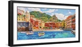 Vernazza nel sole-Adriano Galasso-Framed Art Print