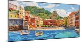 Vernazza nel sole-Adriano Galasso-Mounted Art Print