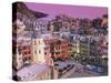 Vernazza Village and Harbour at Dusk, Cinque Terre, Unesco World Heritage Site, Liguria, Italy-Patrick Dieudonne-Stretched Canvas