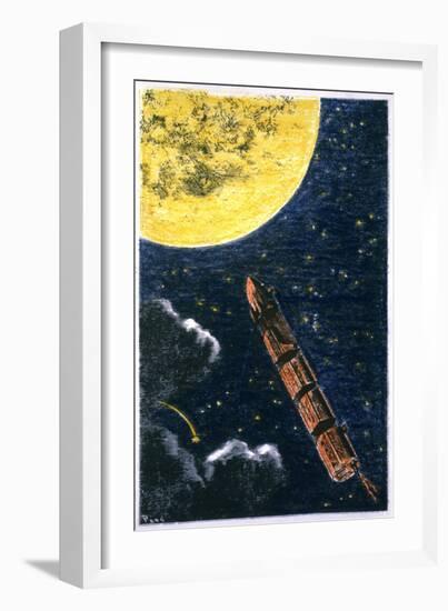 Verne: From Earth To Moon-null-Framed Premium Giclee Print