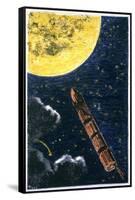 Verne: From Earth To Moon-null-Framed Stretched Canvas