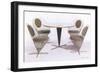 Verner Panton Chairs and Table-null-Framed Art Print