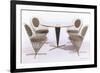 Verner Panton Chairs and Table-null-Framed Art Print