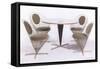 Verner Panton Chairs and Table-null-Framed Stretched Canvas