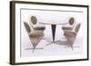 Verner Panton Chairs and Table-null-Framed Art Print