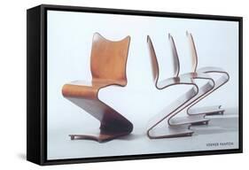 Verner Panton Chairs-null-Framed Stretched Canvas