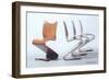 Verner Panton Chairs-null-Framed Art Print