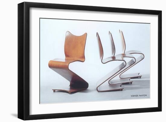 Verner Panton Chairs-null-Framed Art Print