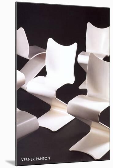 Verner Panton Chairs-null-Mounted Art Print
