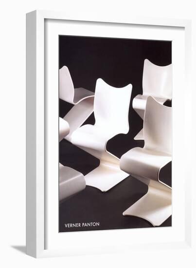 Verner Panton Chairs-null-Framed Art Print